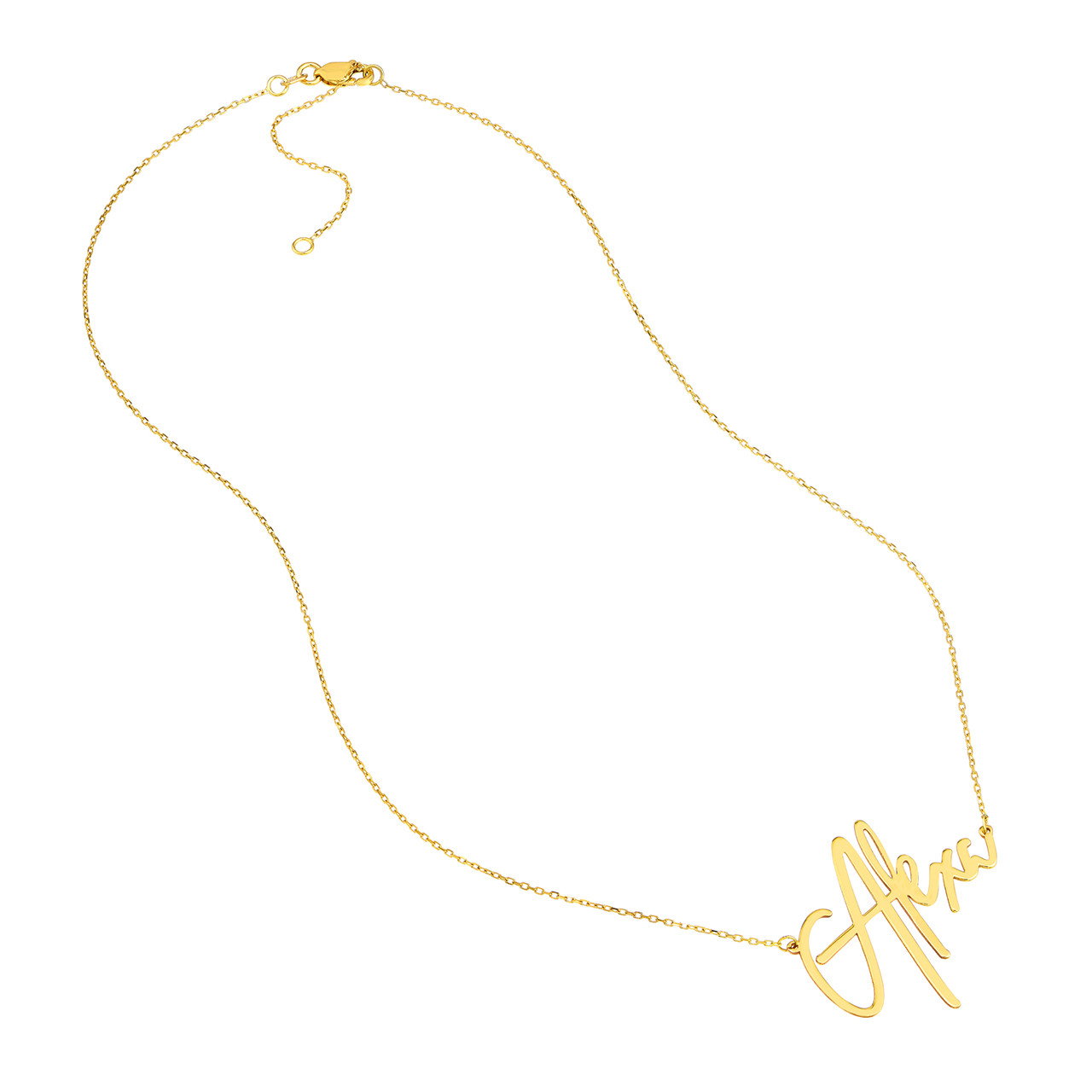 Personalized Signature Font Nameplate Necklace