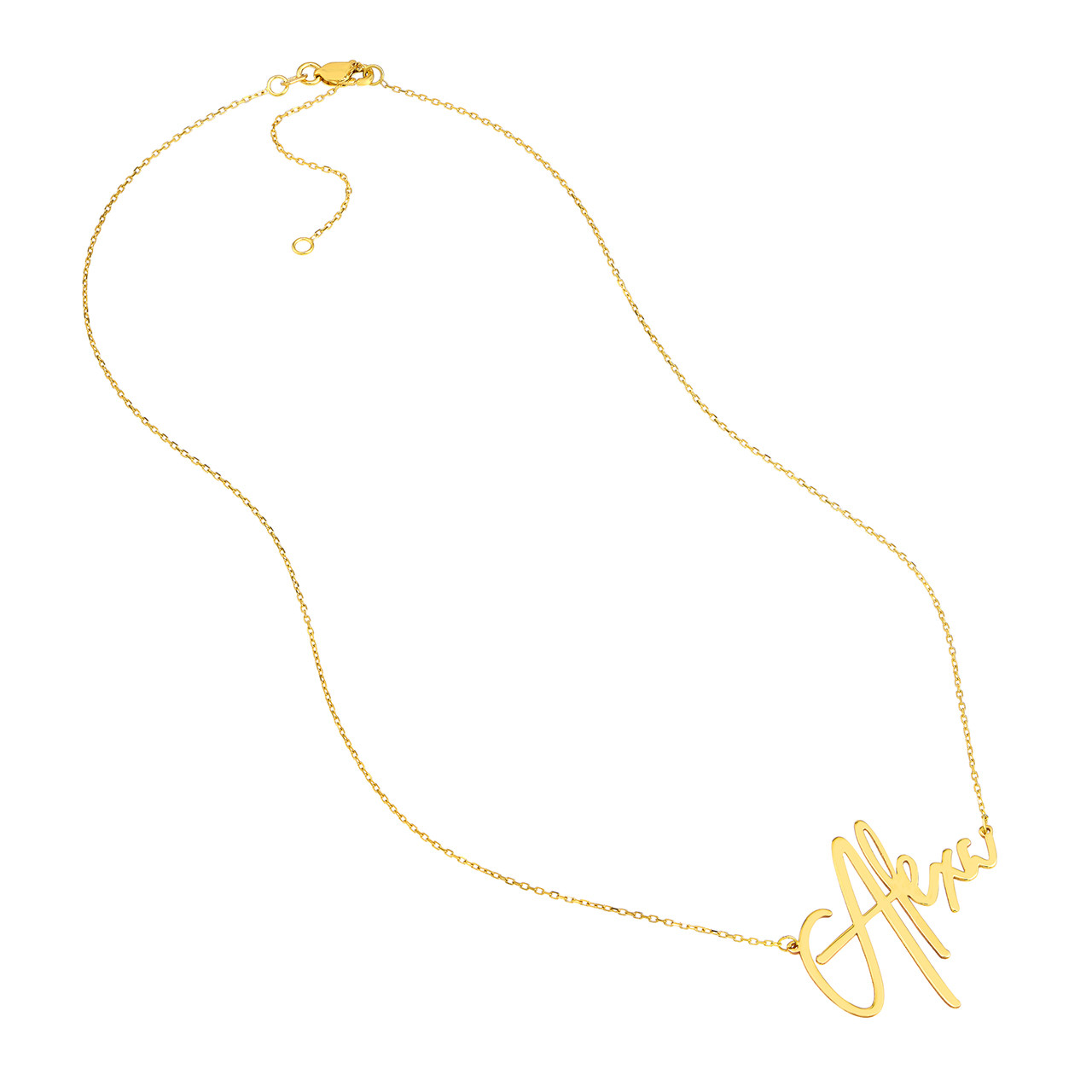 Personalized Signature Font Nameplate Necklace