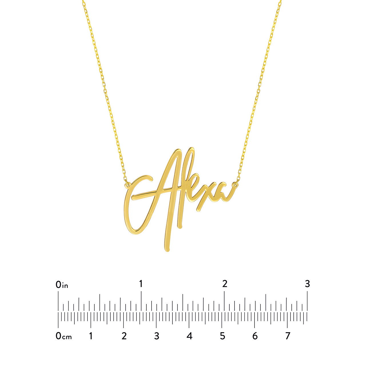 Personalized Signature Font Nameplate Necklace