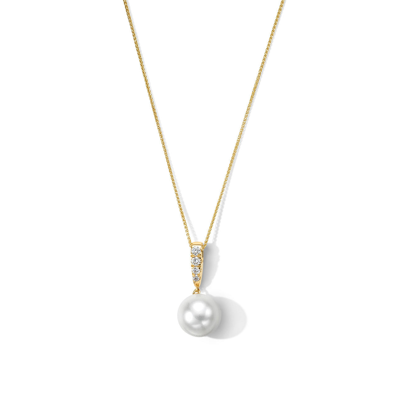 Pearl and Diamond Pendant Necklace