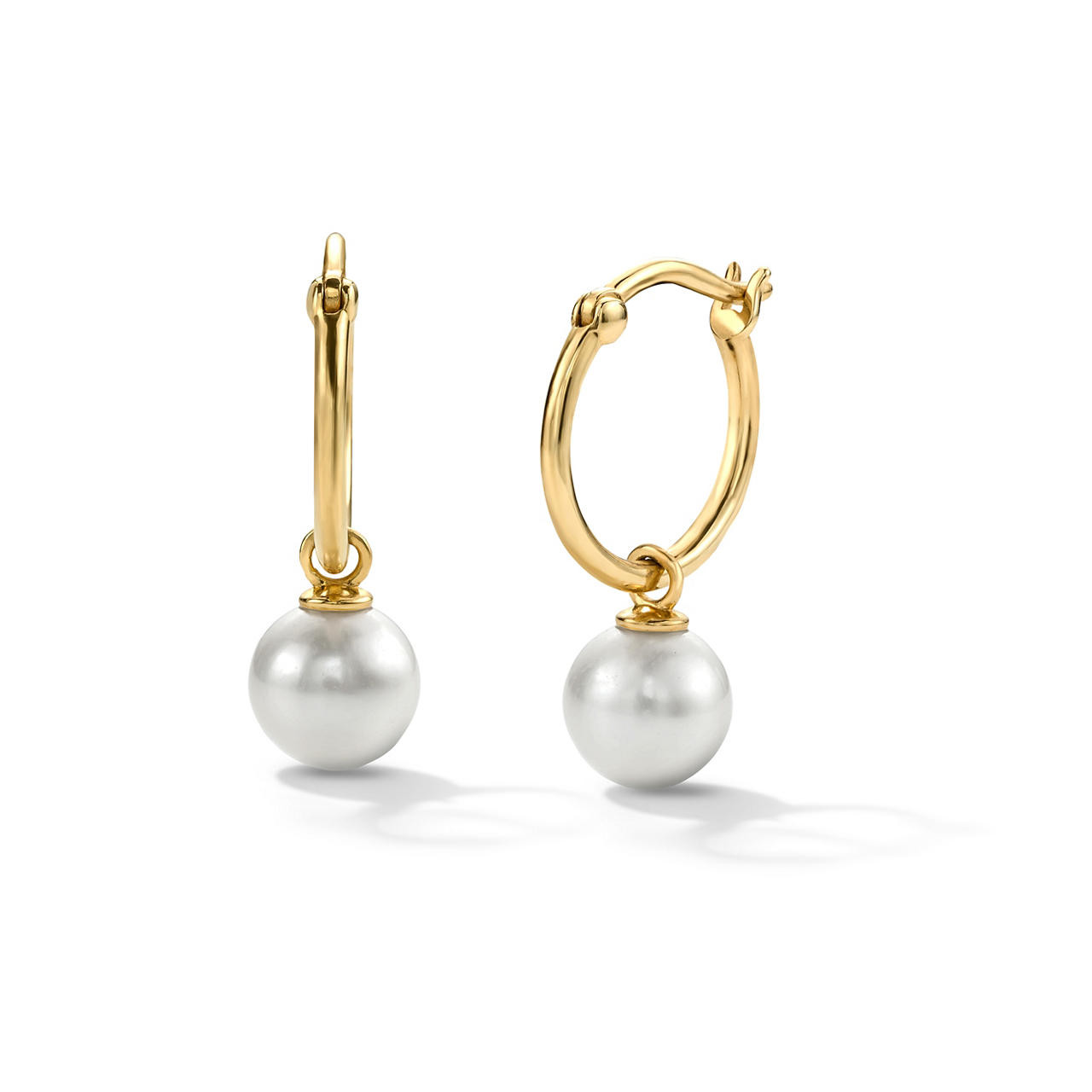 Pearl Hoop Earrings 0