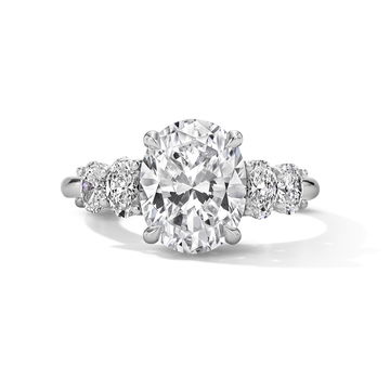 Five Stone Diamond Engagement Setting by C. Gonshor In White Gold 14K