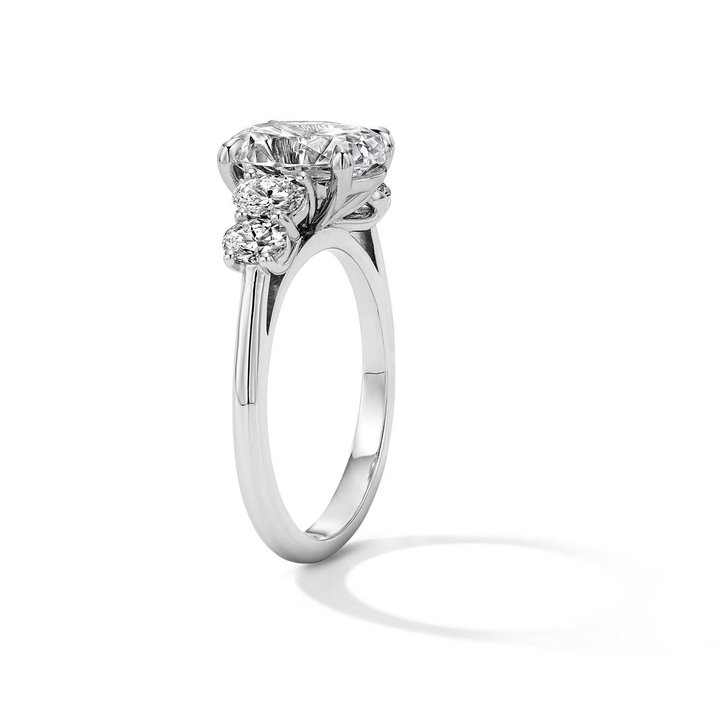 Five Stone Diamond Engagement Setting by C. Gonshor In White Gold 14K