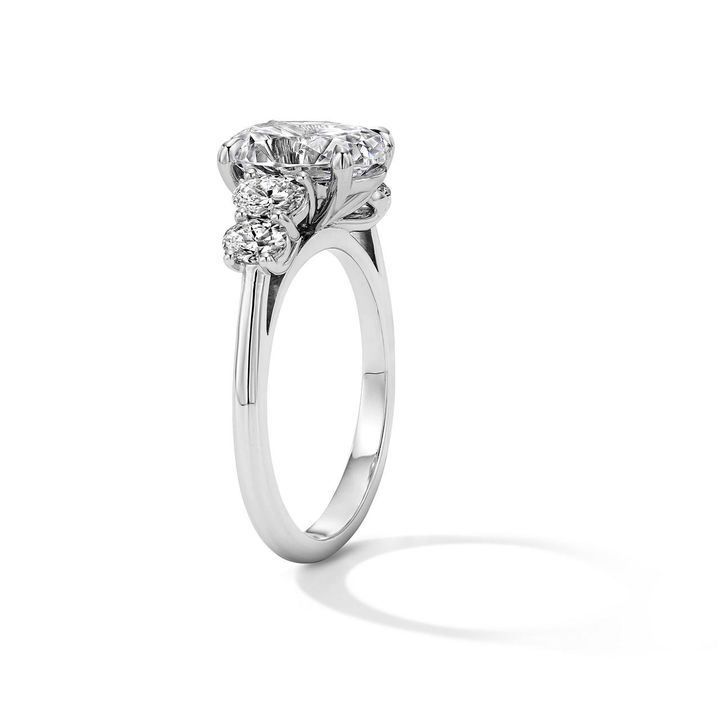 Five Stone Diamond Engagement Setting by C. Gonshor In White Gold 14K