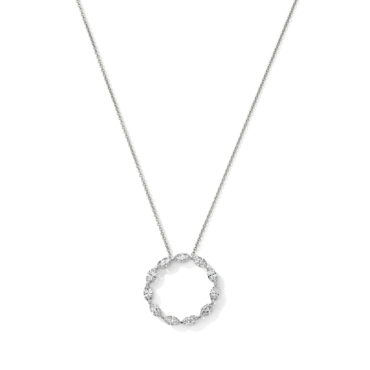 Lab Grown Marquise Diamond Circle Necklace