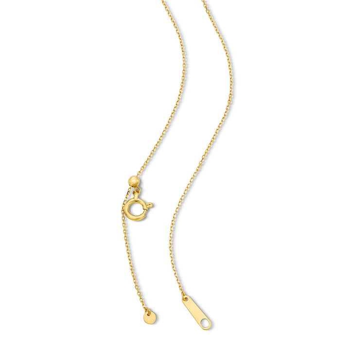 Three Stone Diamond Necklace In Yellow Gold 18K