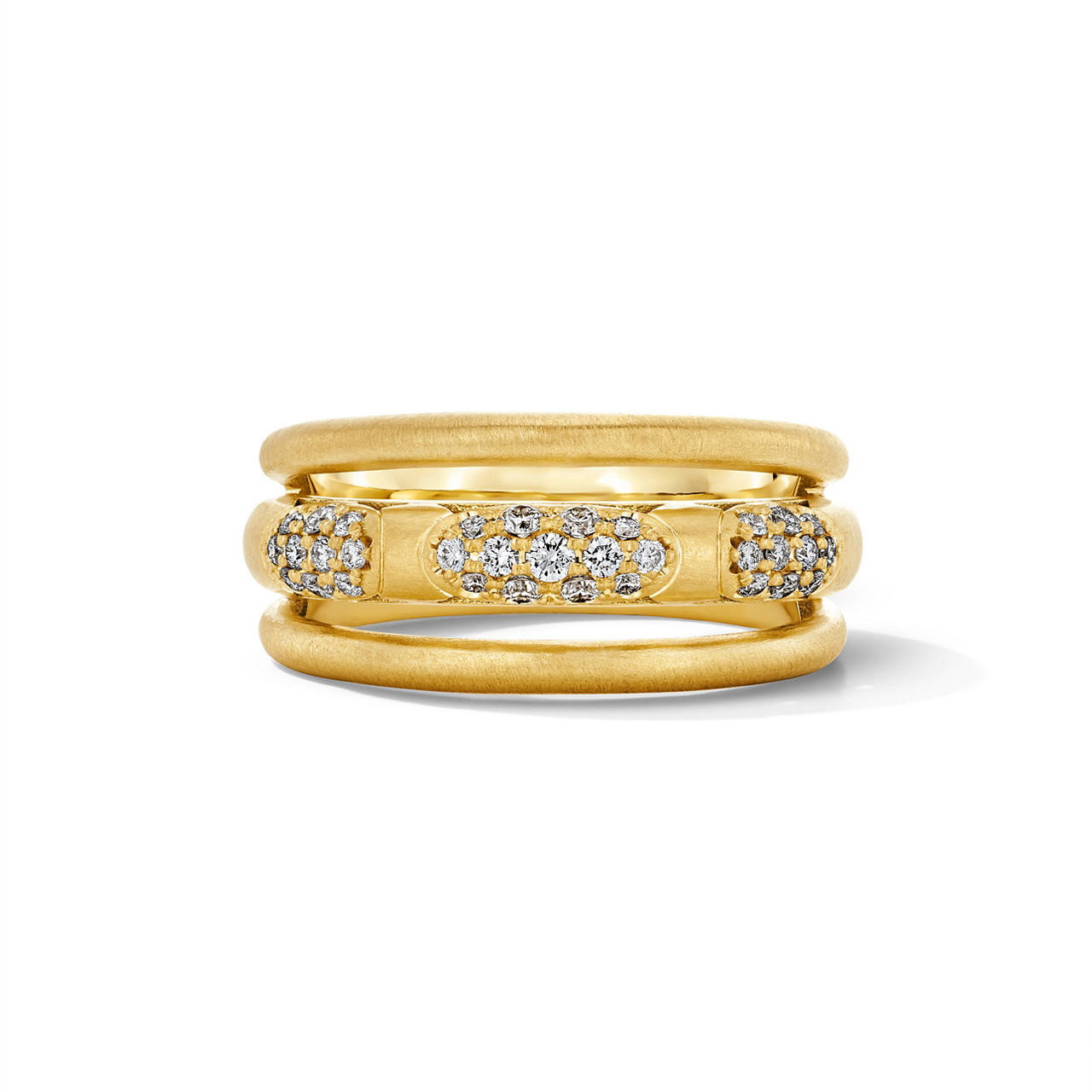 Tacori Satin Triple Diamond RIng 0
