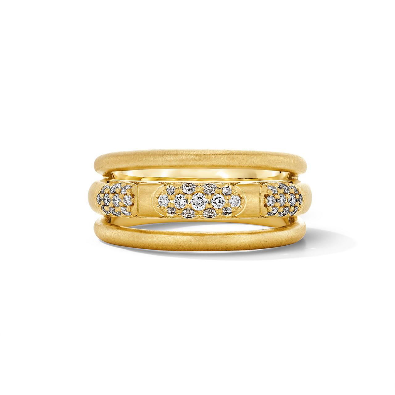 Tacori Satin Triple Diamond Ring 0