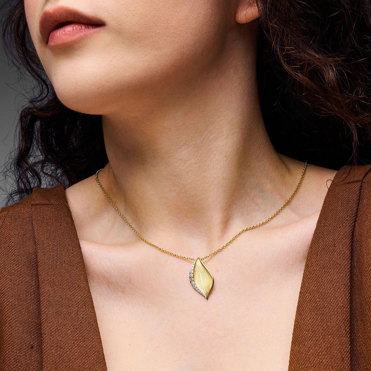 Tacori Diamond Petal Pendant Necklace