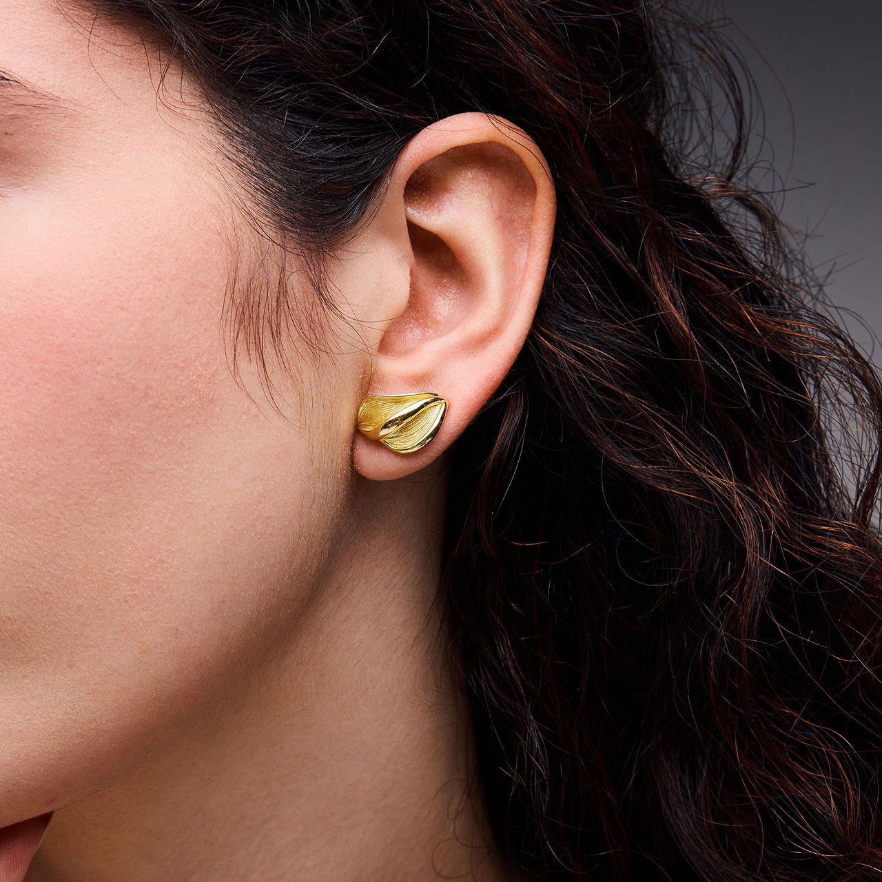 Tacori Gold Petal Stud Earrings