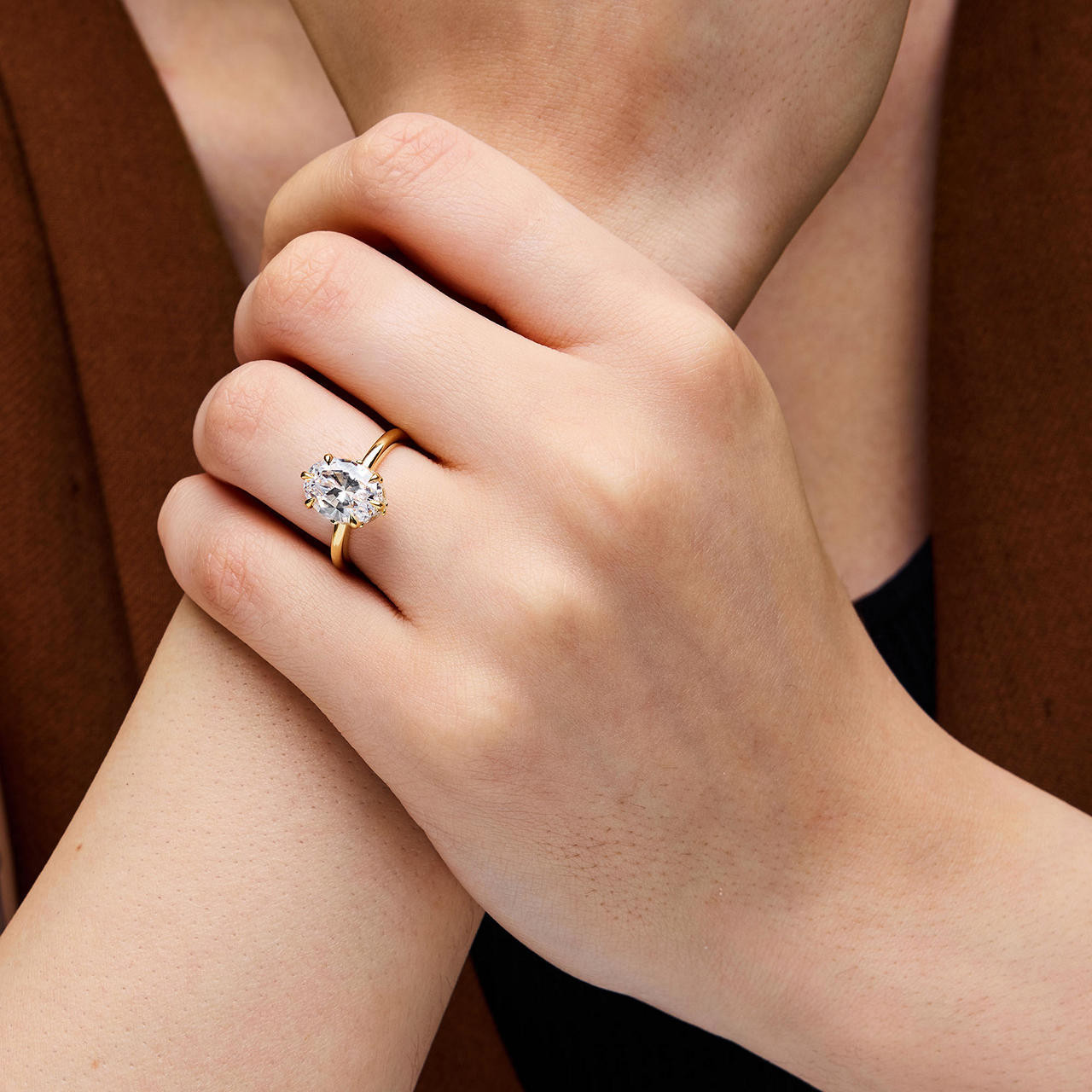 Michael M. Solitaire Diamond Hidden Halo Engagement Setting 1