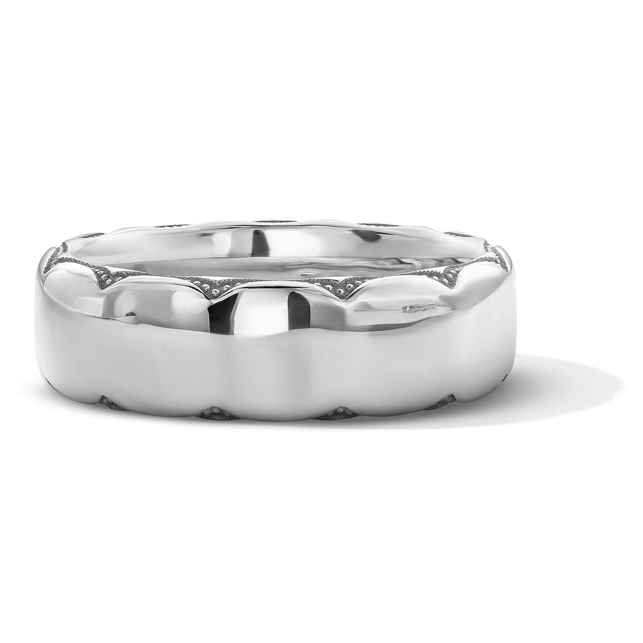 Tacori High Polished Milgrain 6mm Wedding Band In White Gold 18K 0
