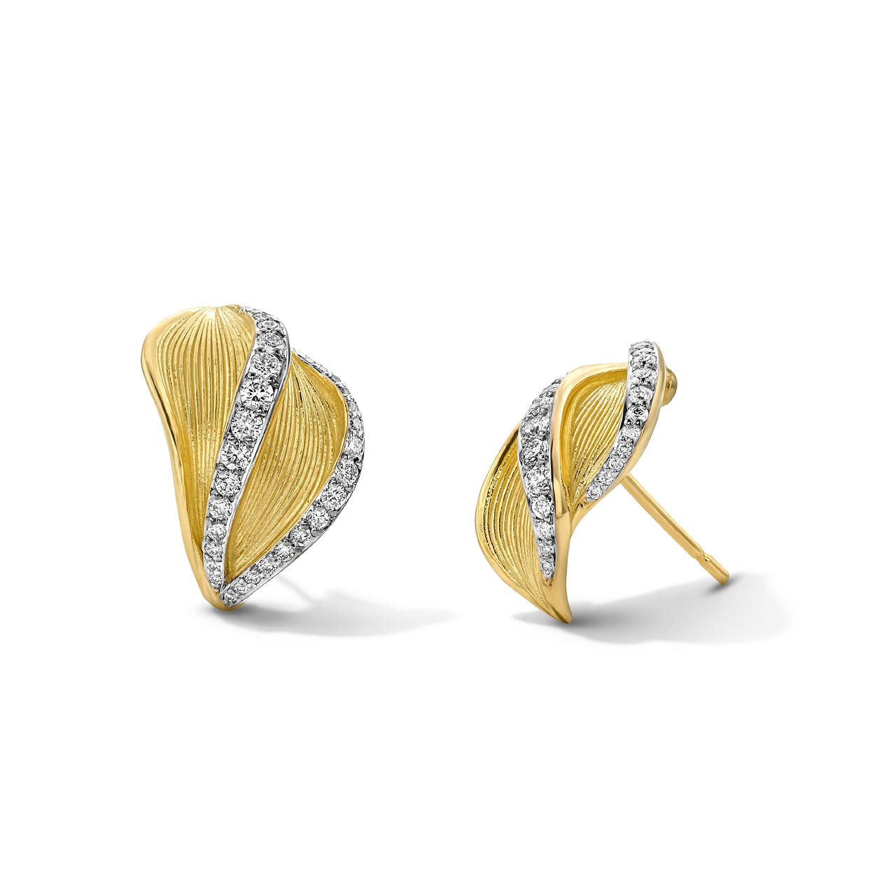 Tacori Diamond Double Petal Stud Earrings 0