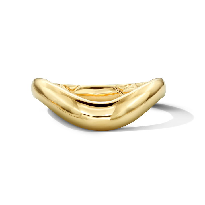 A. Jaffe Sculpted Wave Wedding Band In Yellow Gold 14K