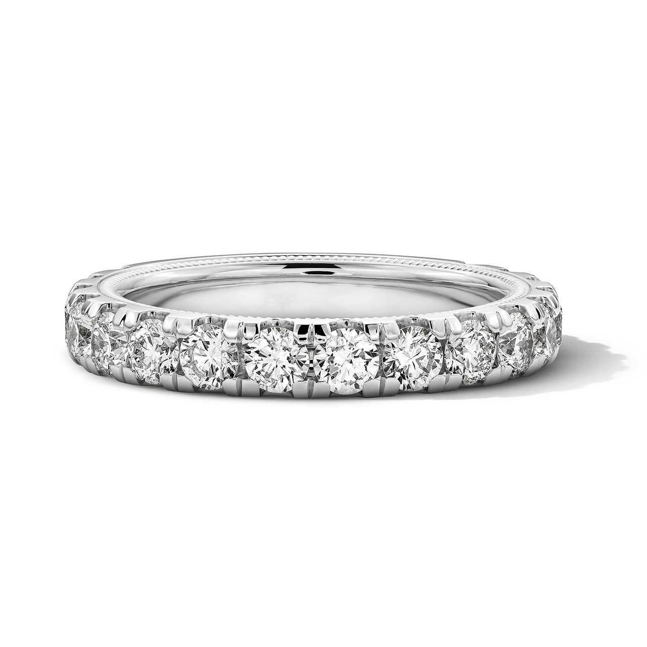 Verragio Milgrain Edge 3/4 Way Diamond Wedding Band 0