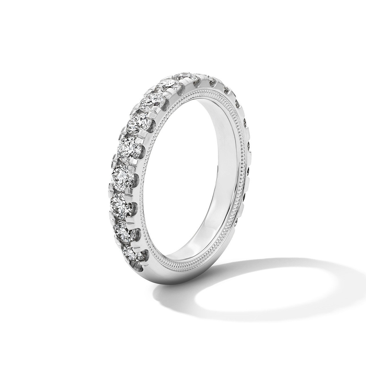 Verragio Milgrain Edge 3/4 Way Diamond Wedding Band In White Gold 14K 1
