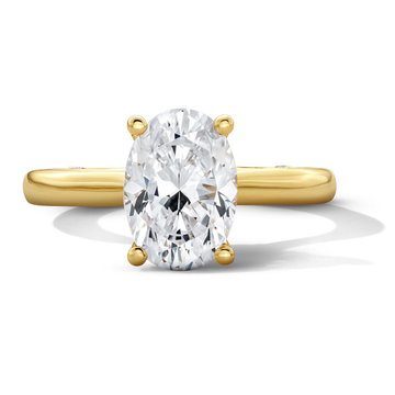 Verragio Solitaire Euro Shank Hidden Crown Engagement Setting In Yellow Gold 14K