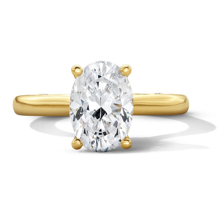 Verragio Solitaire Euro Shank Hidden Crown Engagement Setting In Yellow Gold 14K