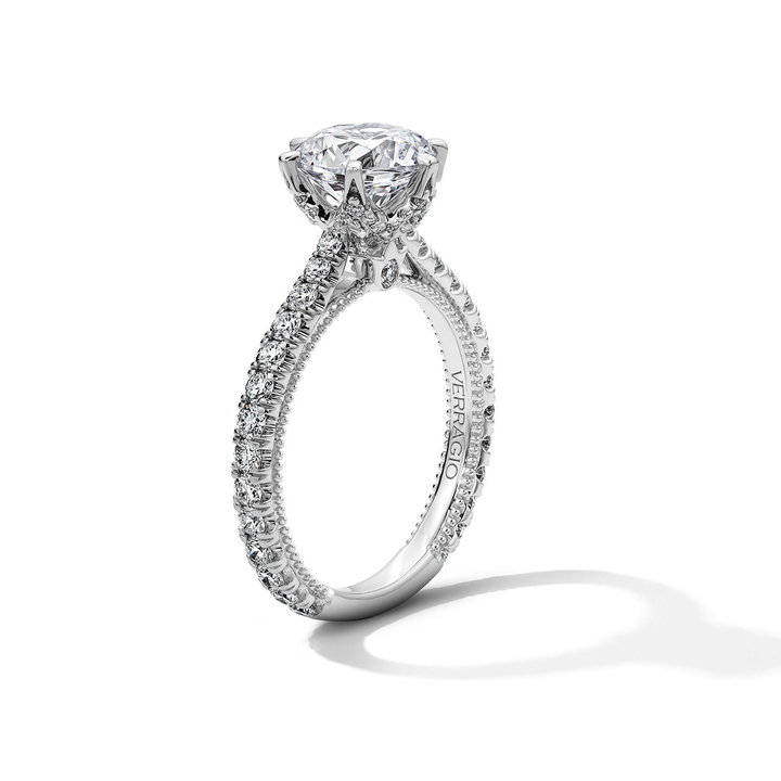 Verragio Hidden Crown Diamond Engagement Setting In White Gold 14K