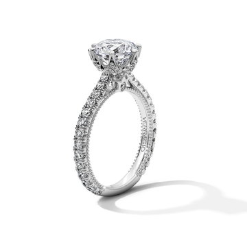Verragio Hidden Crown Diamond Engagement Setting In White Gold 14K