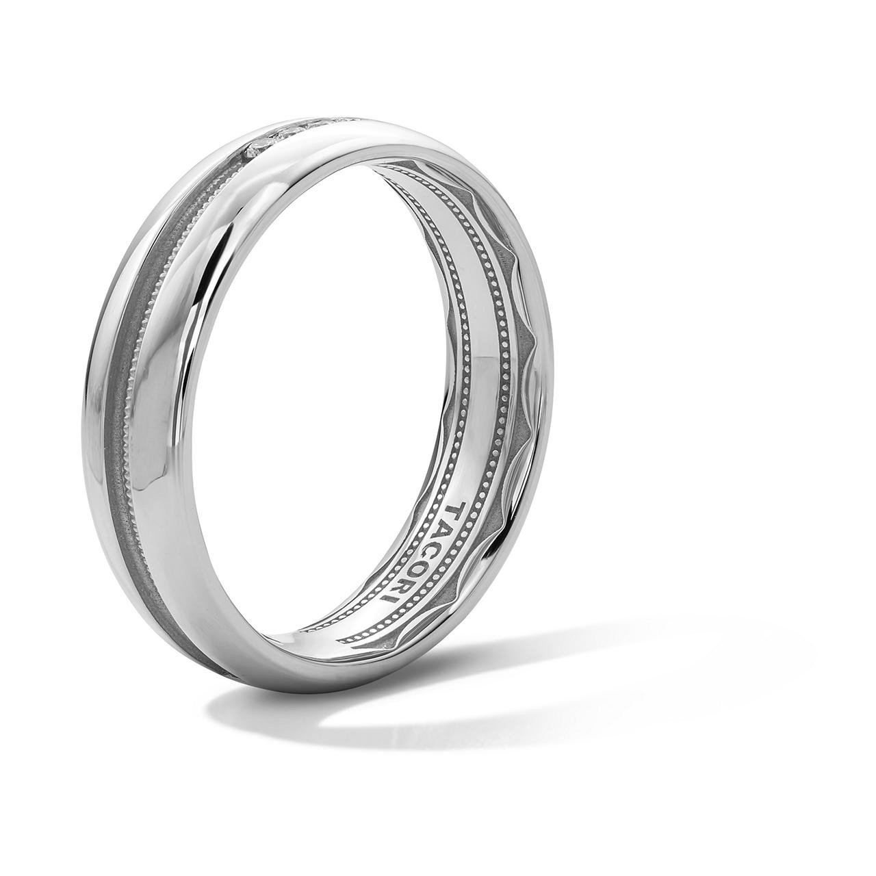 Tacori Milgrain Diamond Wedding Band In White Gold 18K 1