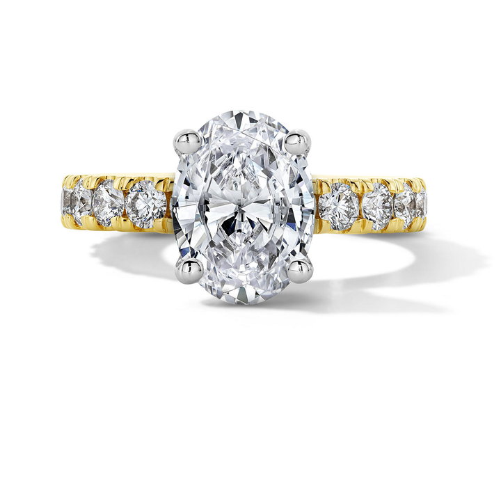 Verragio Hidden Halo 3/4 Way Engagement Setting In White And Yellow Gold 14K