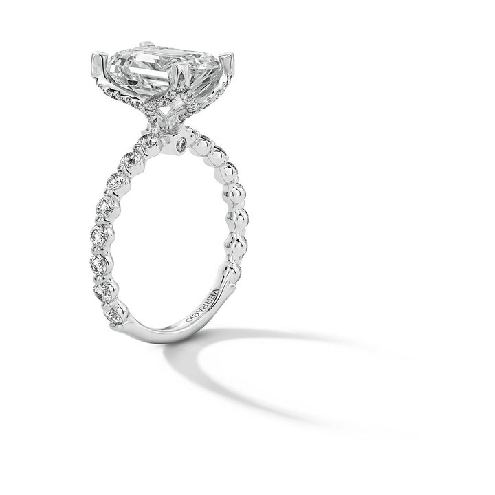 Verragio 3/4 Way Single Prong Engagement Setting In White Gold 14K