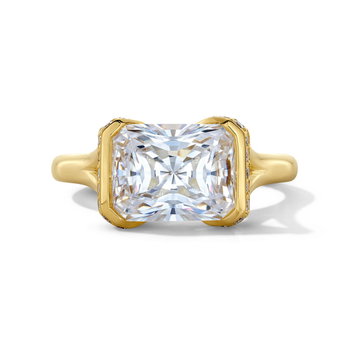 Tacori Pave "X" Split Engagement Setting In Yellow Gold 18K