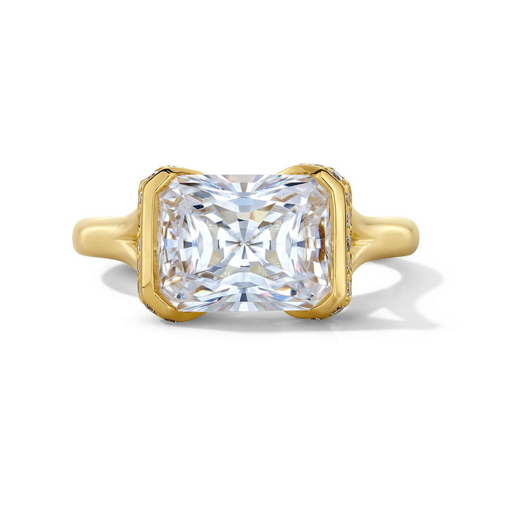 Tacori Pave "X" Split Engagement Setting In Yellow Gold 18K