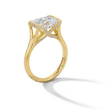Tacori Pave "X" Split Engagement Setting In Yellow Gold 18K