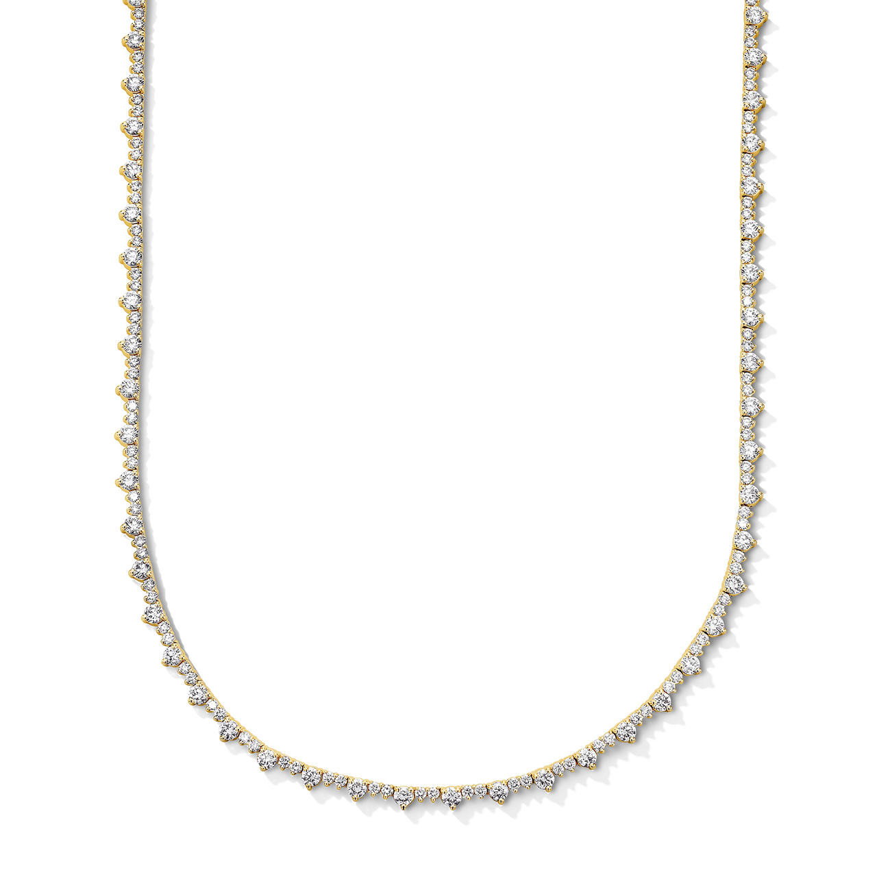 Lab Grown Diamond Alternating Riviera Necklace