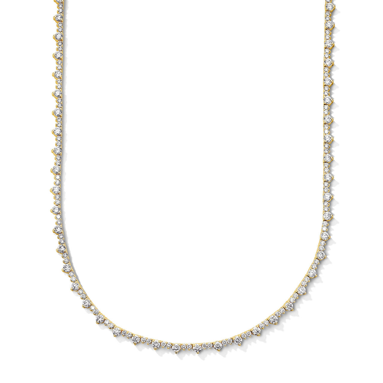 Lab Grown Diamond Alternating Riviera Necklace