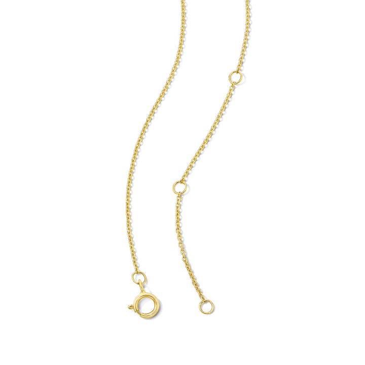 Princess Cut Lab Grown Diamond Bezel Necklace In Yellow Gold 14K