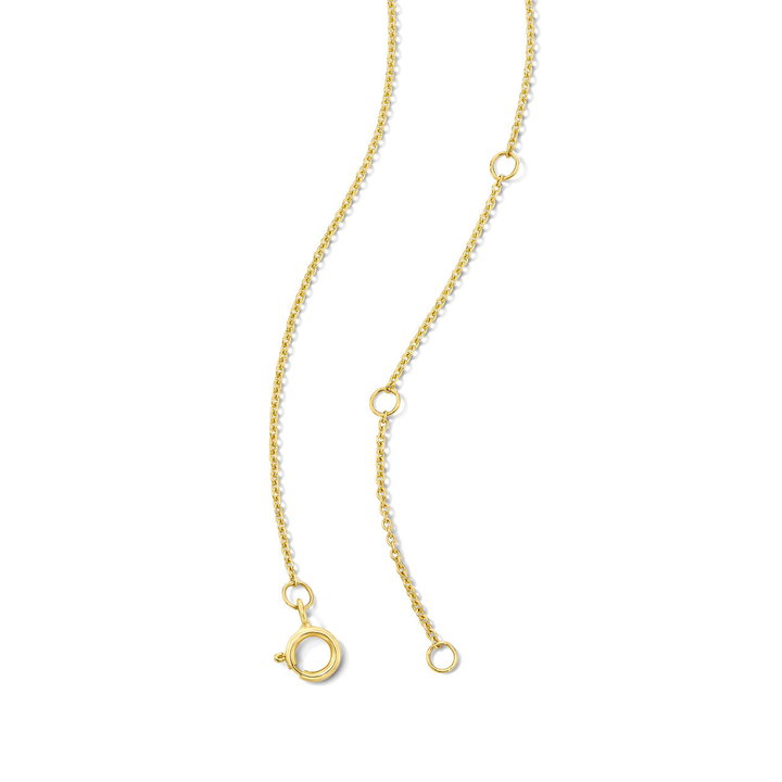 Pear Lab Grown Diamond Bezel Necklace In Yellow Gold 14K