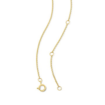 Oval Lab Grown Diamond Bezel Necklace In Yellow Gold 14K