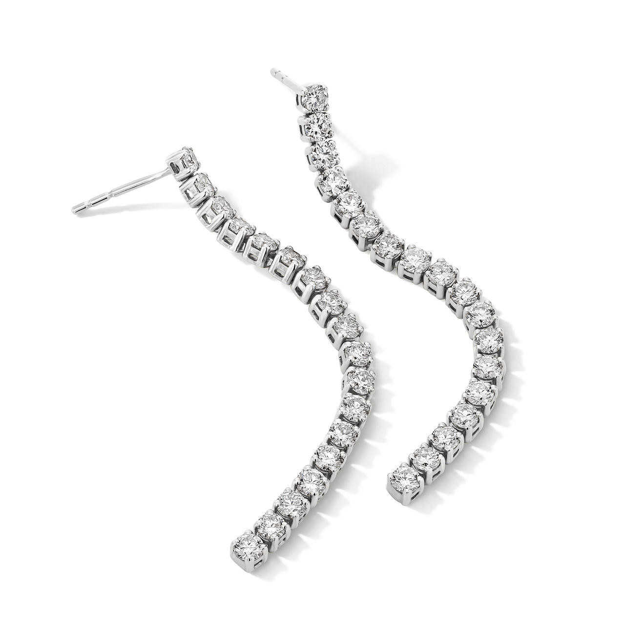 Lab Grown Diamond Line Drop Earrings