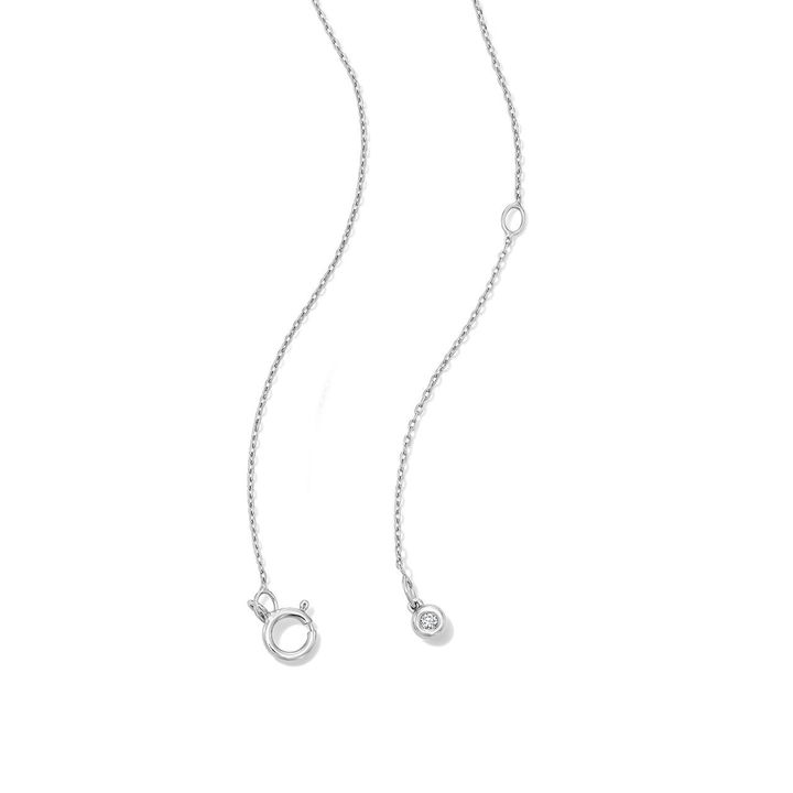 Pear-Shaped Drop Lab Grown Diamond Cluster Necklace In White Gold 14K