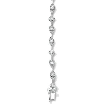 Lab Grown Diamond Marquise & Round Shape Link Bracelet In White Gold 14K