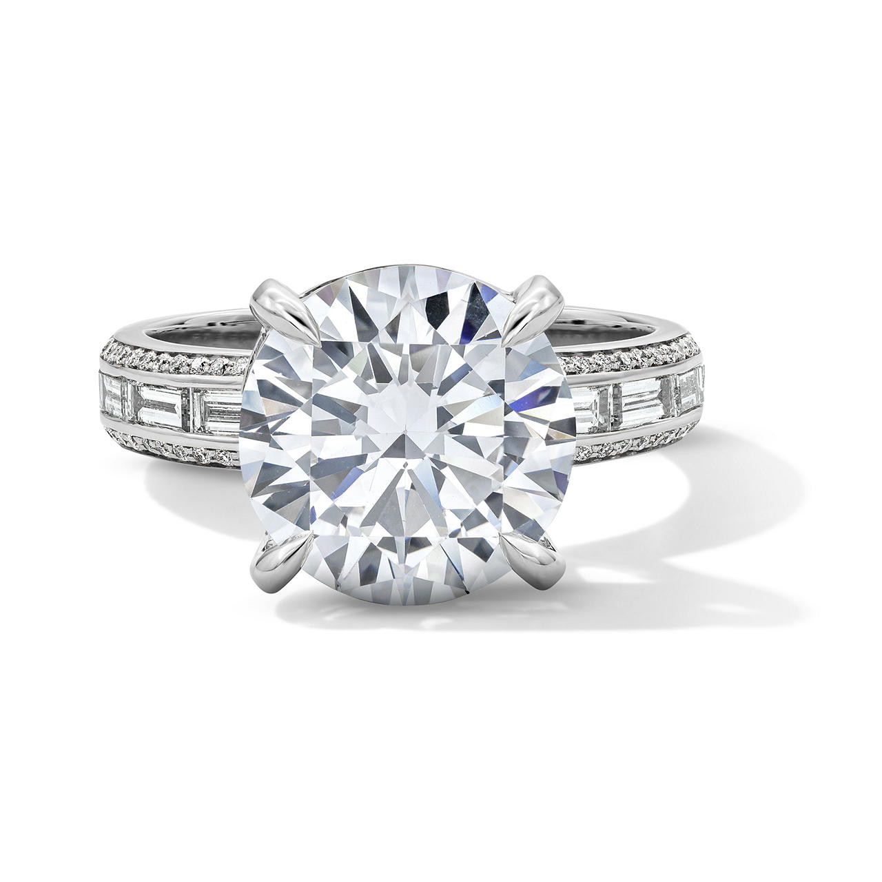 Michael M. Baguette Channel Set Diamond Engagement Setting 0