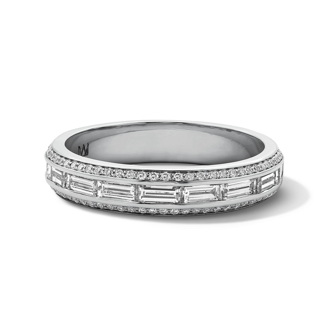 Michael M. Baguette Channel Set Diamond Wedding Band 0