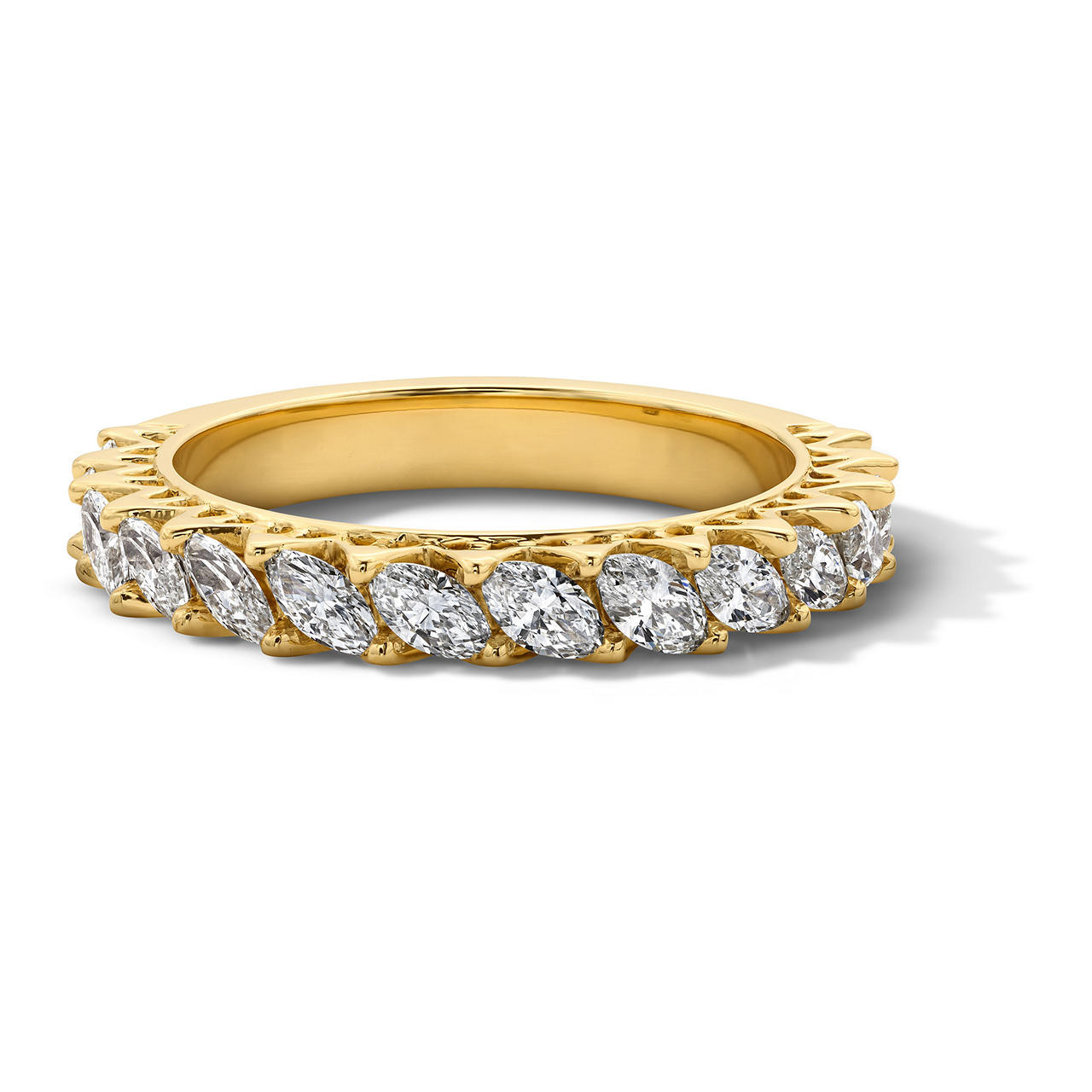 Michael M. Slanted Marquise Diamond Wedding Band 0