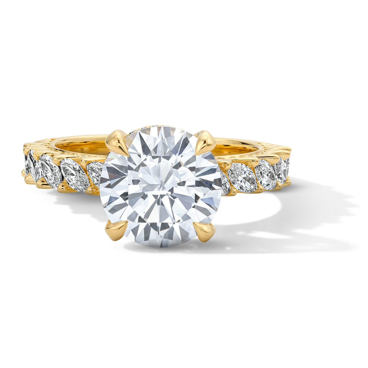 Michael M. Slanted Marquise Diamond Engagement Setting 0