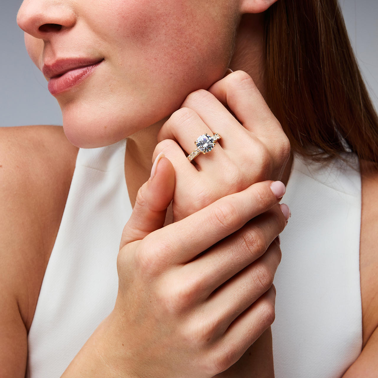 Michael M. Slanted Marquise Diamond Engagement Setting 1