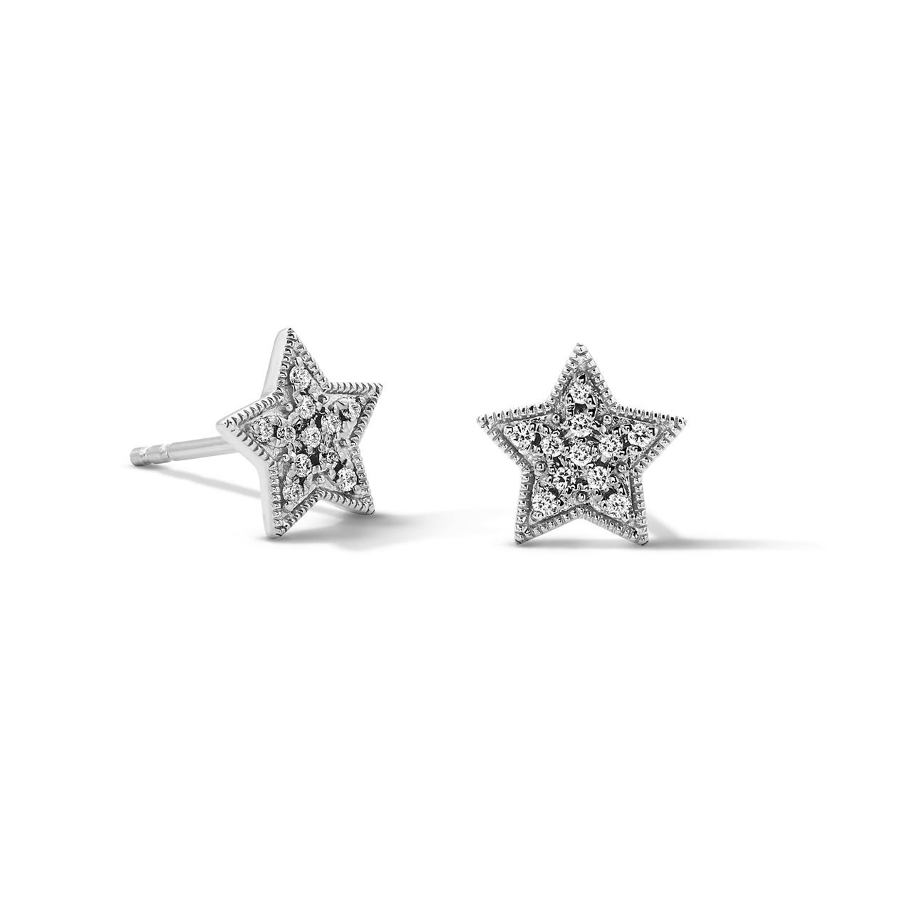 Diamond Star Stud Earrings