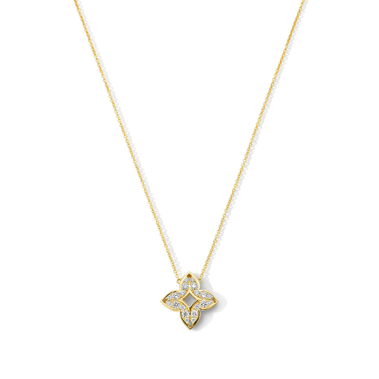 Diamond Clover Medallion Necklace 0