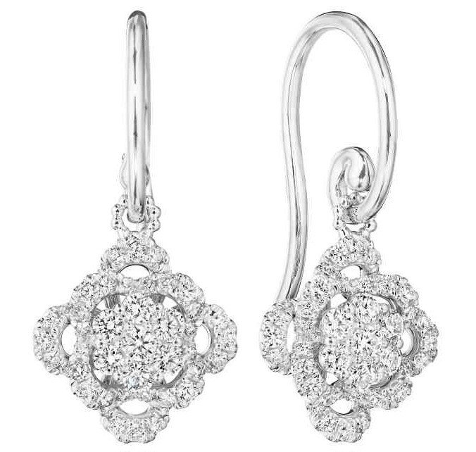 Verragio Floret Cluster Dangle Earrings 0