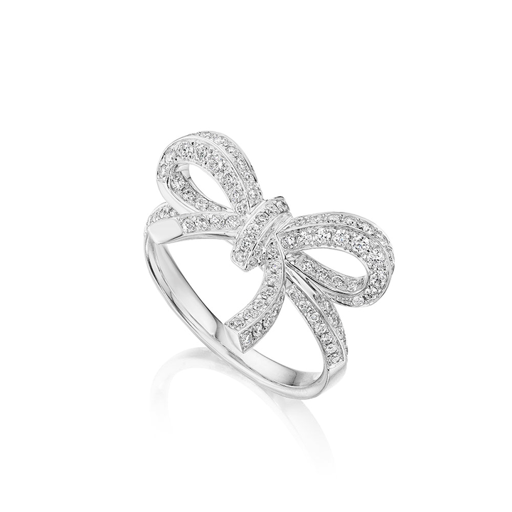 Verragio Diamond Bow Ring In White Gold 18K