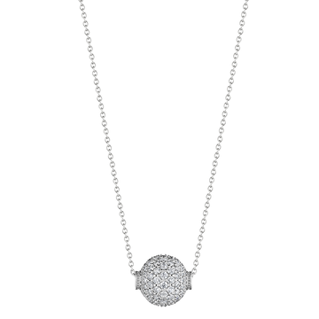 Verragio Disco Slide Ball Necklace In White Gold 18K