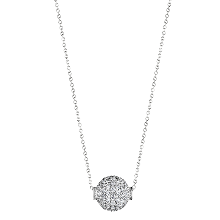 Verragio Disco Slide Ball Necklace In White Gold 18K