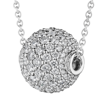 Verragio Disco Slide Ball Necklace In White Gold 18K